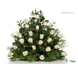 Centro de Flores Blancas para Cementerio
